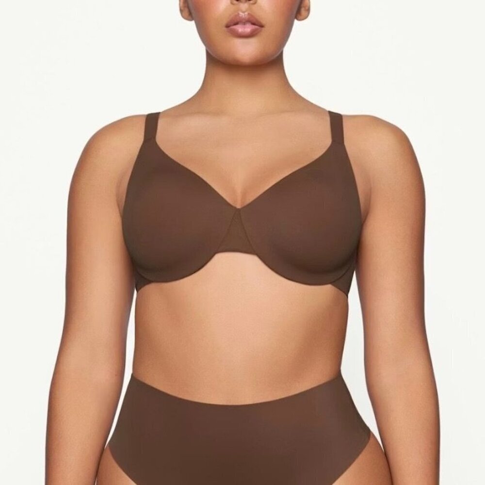 NWT SKIMS Smoothing Intimates Full Coverage Lightly Lined Bra in Jasper - 42DD
